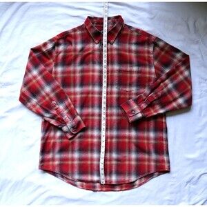 Pendleton Classic Red Ombre Dense Cotton Flannel Lister, Size XL, AA518-65253